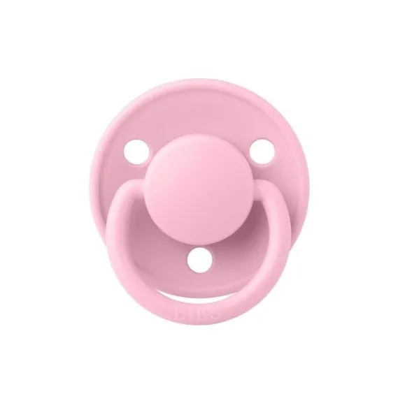 Suzeta din silicon cu tetina rotunda marime universala (0-3 ani) De Lux Baby Pink, 1 bucata, Bibs — preț și oferte