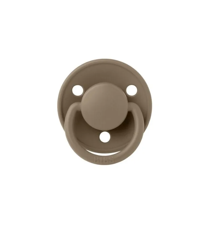 Suzeta din silicon cu tetina rotunda marime universala (0-3 ani) De Lux Dark Oak, 1 bucata, Bibs — preț și oferte