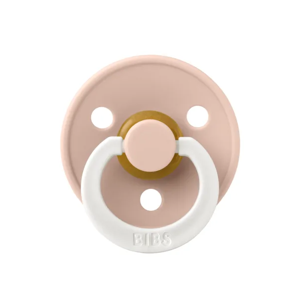 Suzeta fosforescenta din latex cu tetina rotunda 0 luni+ Colour Blush, 1 bucata, Bibs — preț și oferte