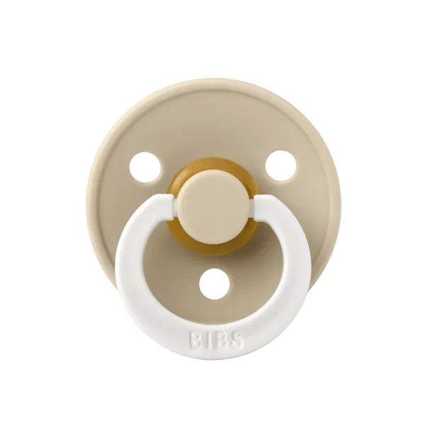 Suzeta fosforescenta din latex cu tetina rotunda 18 luni+ Vanilla Colour Glow, 1 bucata, Bibs — preț și oferte