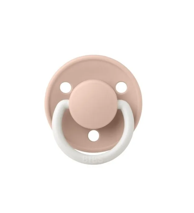 Suzeta fosforescenta din latex cu tetina rotunda 0 luni + Blush De Lux Glow, 1 bucata, Bibs — preț și oferte