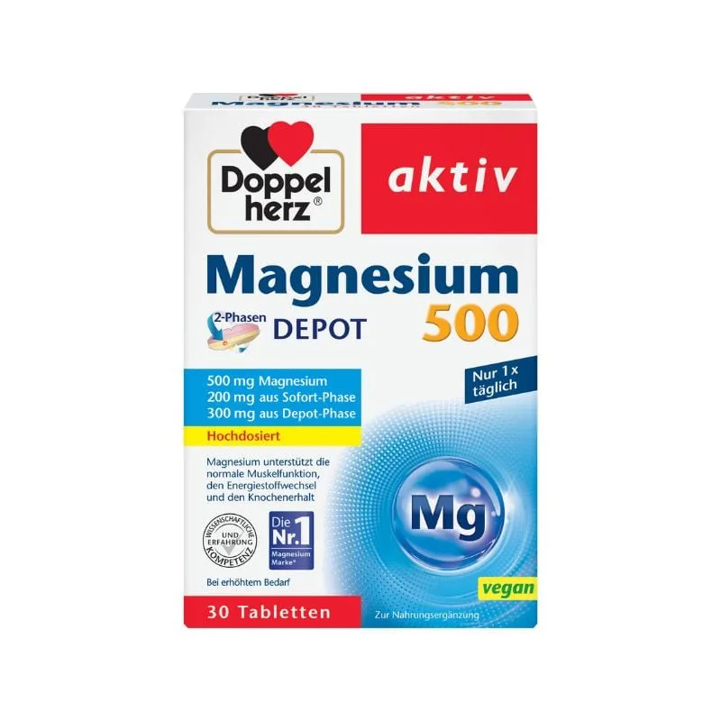 Doppelherz aktiv Magneziu 500, 30 capsule — preț și oferte