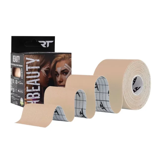 Banda kinesiologica bej pentru reducerea ridurilor, 5cmx5m, Rea Tape — preț și oferte