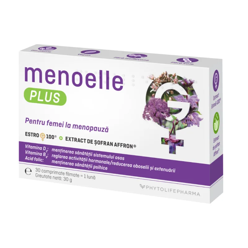 Menoelle Plus, 30 comprimate filmate, Pharma Brands — preț și oferte