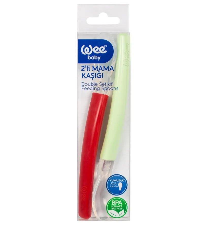 Lingurite de silicon pentru bebelusi, 2 bucati, Wee Baby — preț și oferte