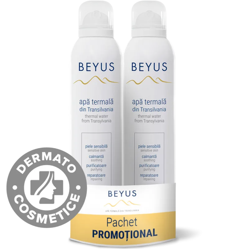 Apa termala din Transilvania spray, 2x250ml, Beyus — preț și oferte