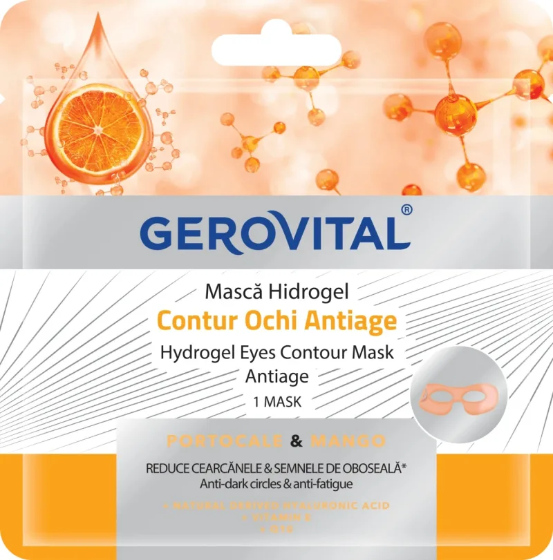 Masca contur ochi Hidrogel Antiage, 1 bucata, Gerovital — preț și oferte