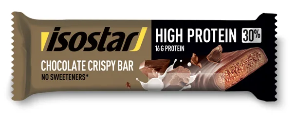 Baton cu ciocolata crocanta High protein 30%, 55g, Isostar — preț și oferte