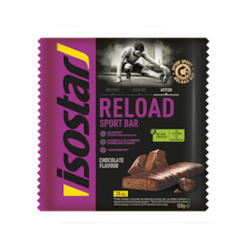 Batoane energizante cu ciocolata Reload Energy, 3 x 40g, Isostar — preț și oferte