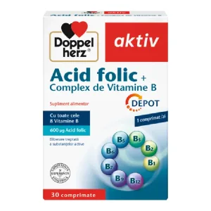 Acid folic + complex de vitamina B, 30 comprimate, Doppelherz