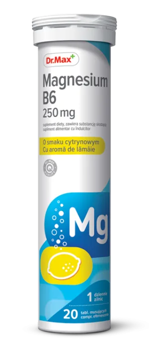 Dr. Max Magnesium B6 250mg, 20 comprimate efervescente