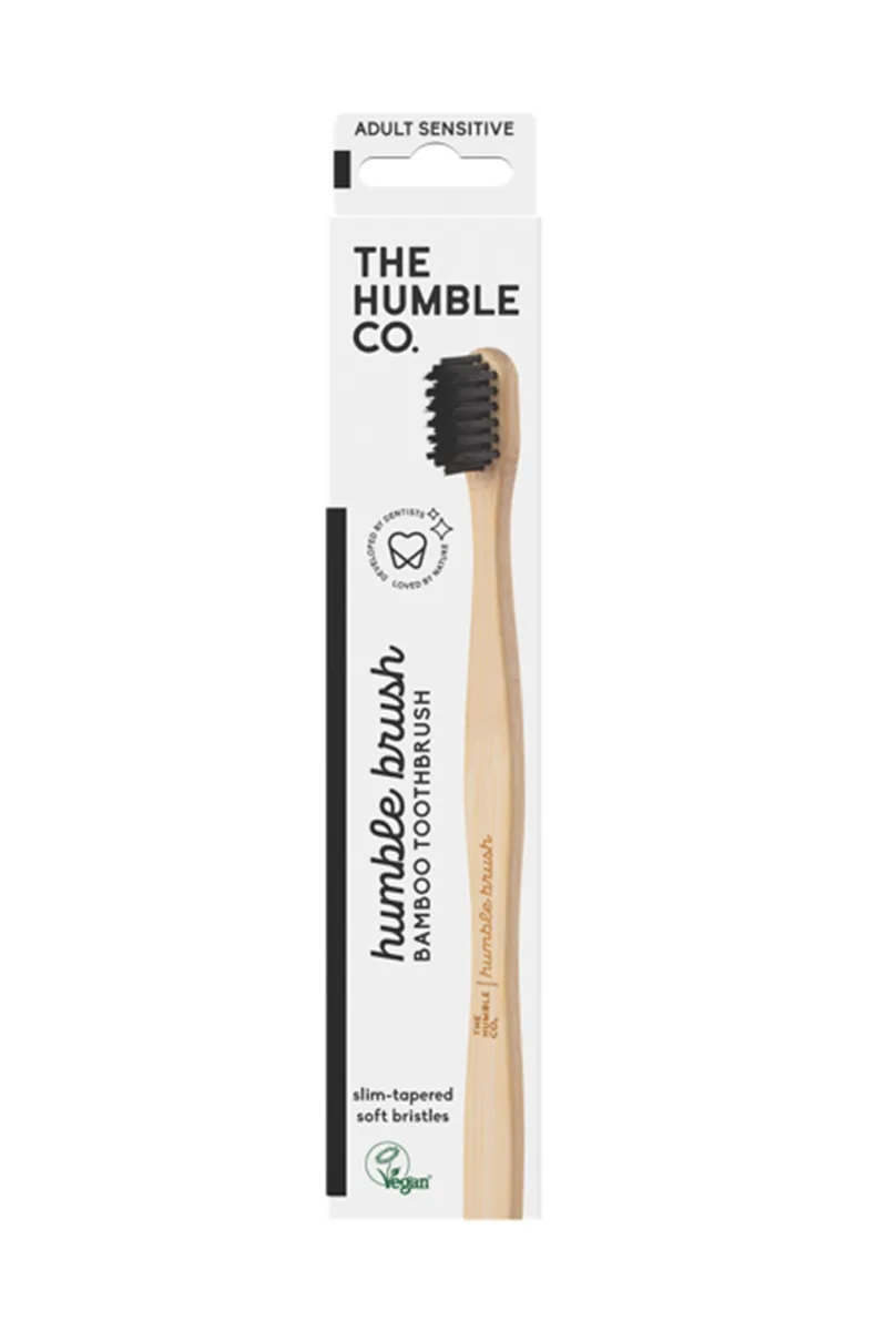Periuta de dinti din bambus Adult Sensitive Black, 1 bucata, Humble — preț și oferte