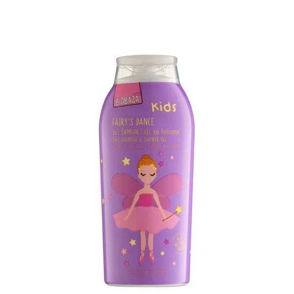 Sampon & gel de dus natural pentru copii cu aloe vera si extract de nalba Fairy's Dance, 250ml, Biobaza — preț și oferte