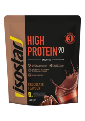 Pudra High Protein 90 cu aroma de ciocolata, 400g, Isostar