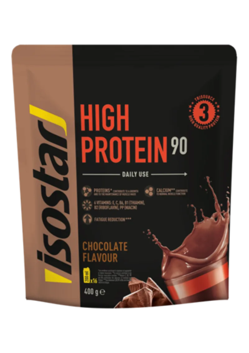 Pudra High Protein 90 cu aroma de ciocolata, 400g, Isostar — preț și oferte