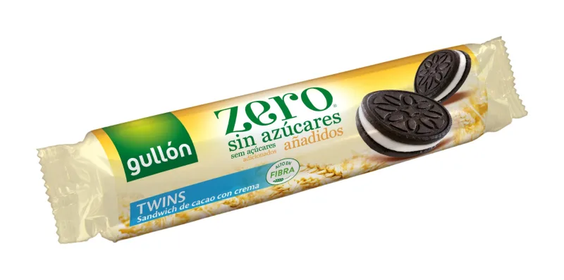 Biscuiti Sanwich cu cacao si crema de lapte fara zahar adaugat, 147g, Gullon — preț și oferte