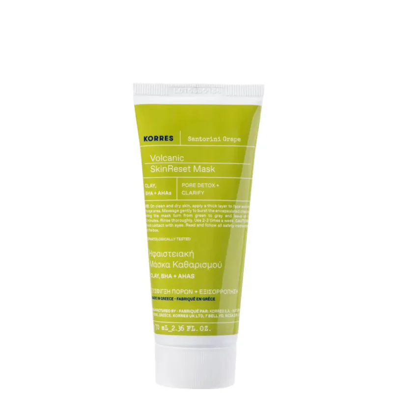 Masca pentru porii congestionati Volcanic SkinReset Mask Santorini Grape, 75ml, Korres — preț și oferte