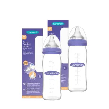 Set biberoane din sticla, 2 x 240ml, Lansinoh — preț și oferte