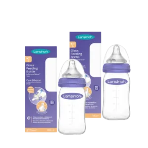 Set biberoane din sticla, 2 x 160ml, Lansinoh