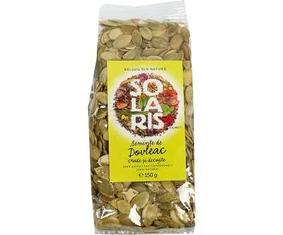 Seminte de dovleac crude, 150g, Solaris — preț și oferte