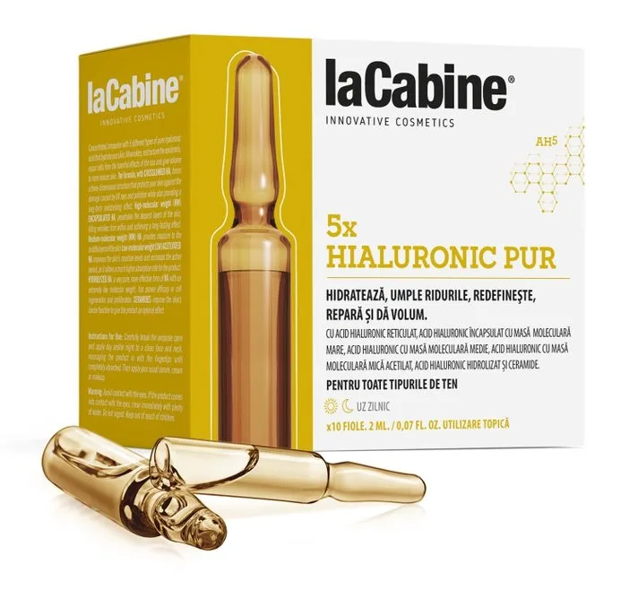 Fiole 5xPure Hyaluronic, 10 fiole x 2 ml, La Cabine — preț și oferte