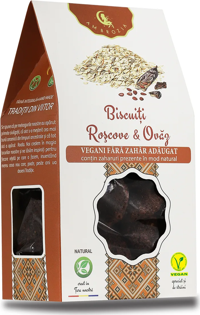 Biscuiti cu roscove si ovaz, 130g, Ambrozia — preț și oferte