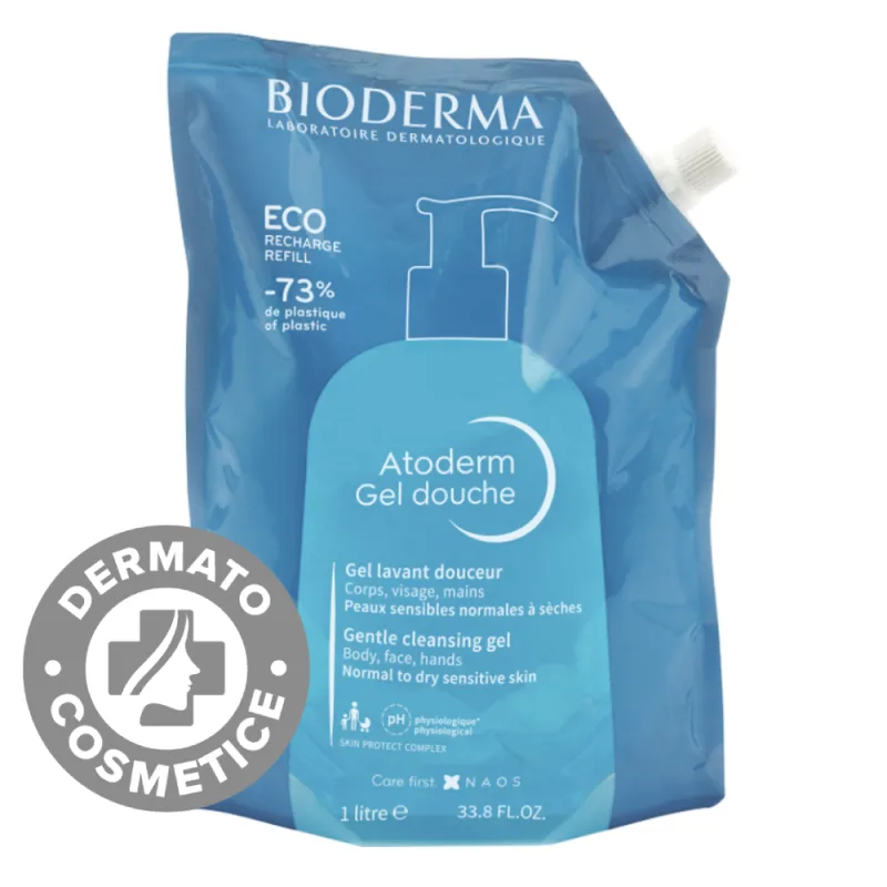 Gel de dus rezerva Atoderm, 1000ml, Bioderma — preț și oferte
