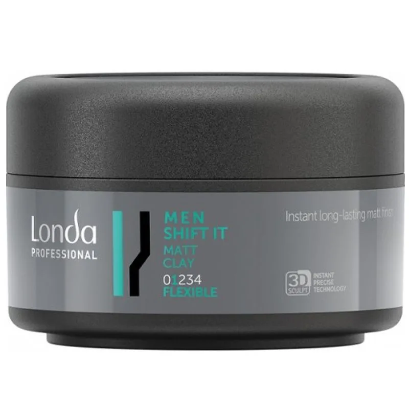 Pasta de par pentru fixare flexibila Men Shift It Matt Clay, 75ml, Londa Professional — preț și oferte