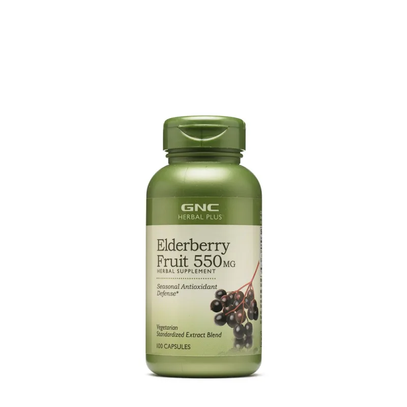 Extract standardizat din fructe de soc Herbal Plus, 100 capsule, GNC — preț și oferte