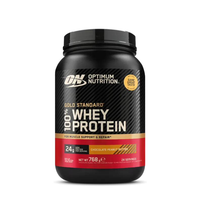 Pudra proteica proteine din zer 100% Whey Gold Standard Unt Arahide cu Ciocolata 768g, Optimum Nutrition — preț și oferte