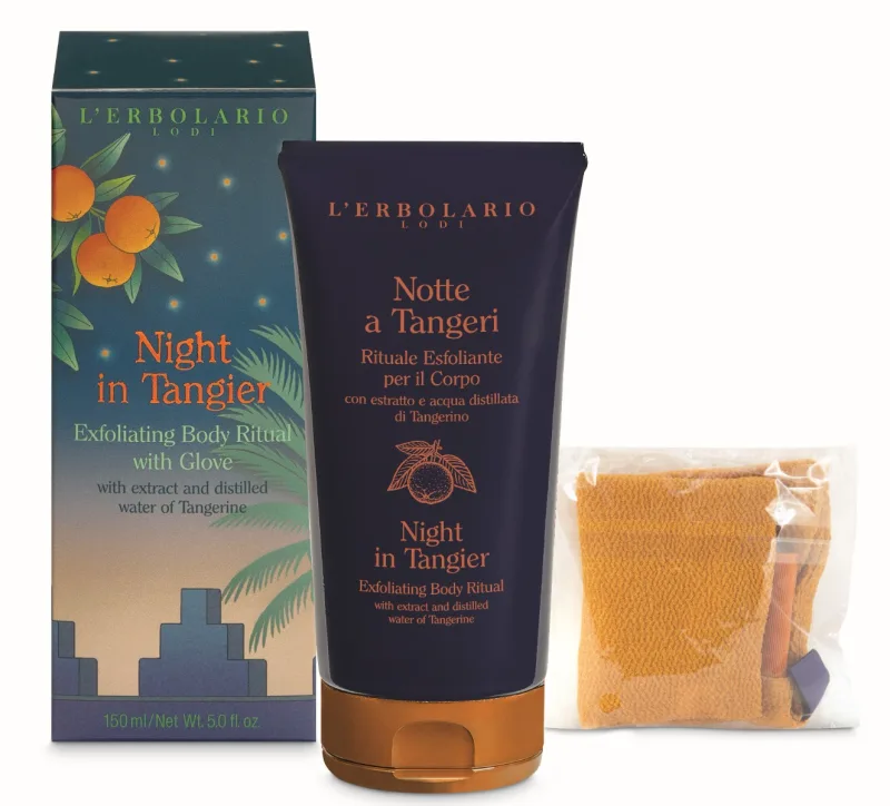 Exfoliant de corp Night in Tangier 150ml + manusa de corp 1 bucata, L'Erbolario — preț și oferte