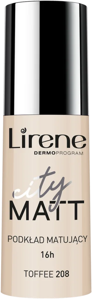 Fond de ten matifiant City Matt Toffee 208, 30ml, Lirene