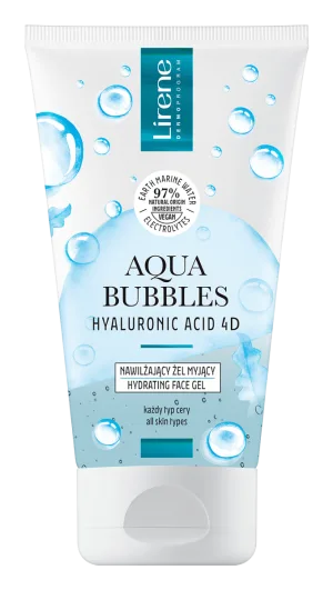 Gel pentru curatare faciala cu acid hialuronic Aqua Bubbles, 150ml, Lirene