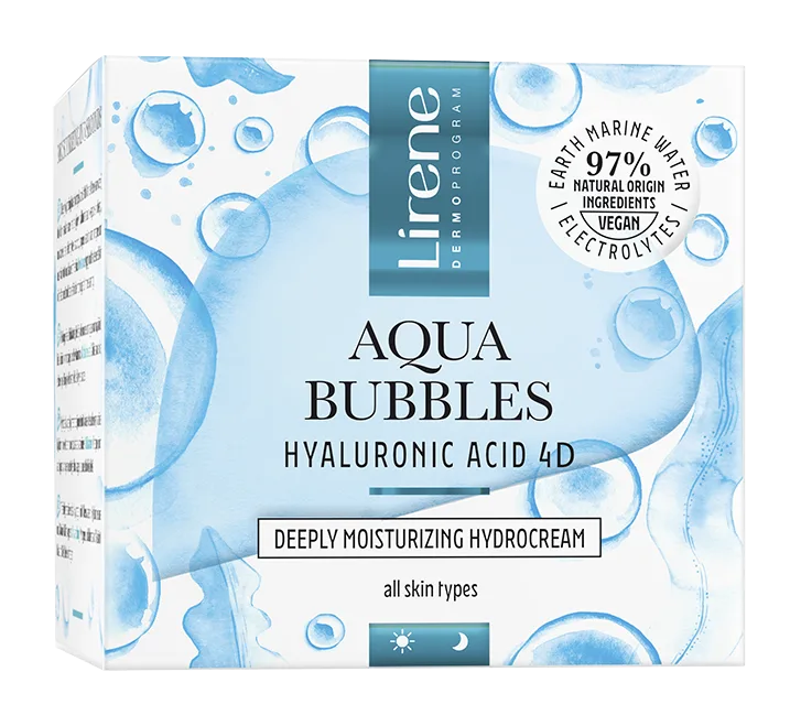 Hidro-crema cu acid hialuronic Aqua Bubbles, 50ml, Lirene — preț și oferte
