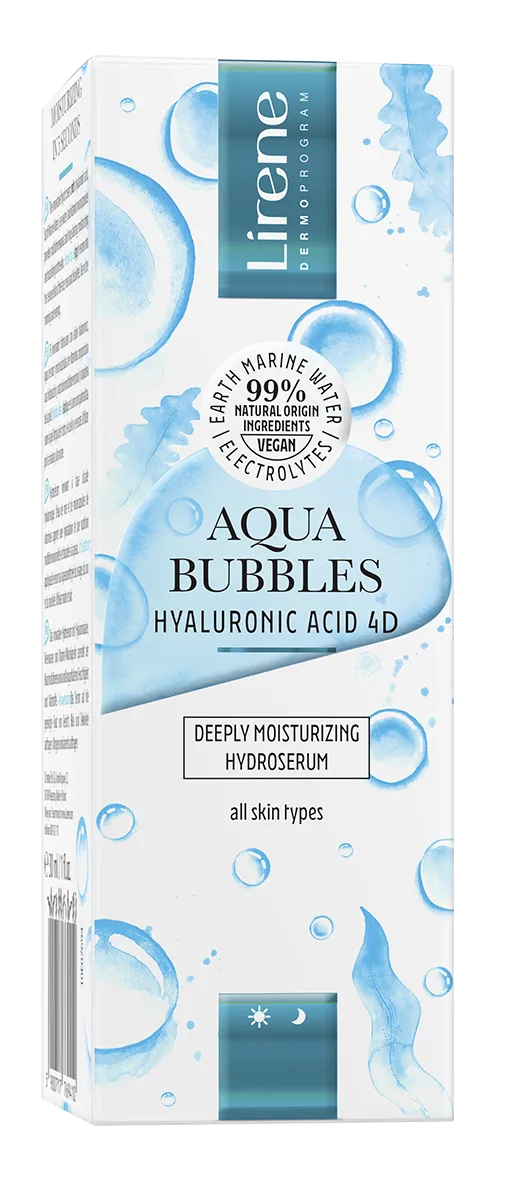 Hidro-ser cu acid hialuronic Aqua Bubbles, 30ml, Lirene — preț și oferte