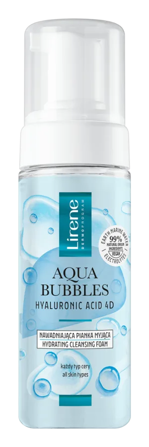 Spuma pentru curatare faciala cu acid hialuronic Aqua Bubbles, 150ml, Lirene