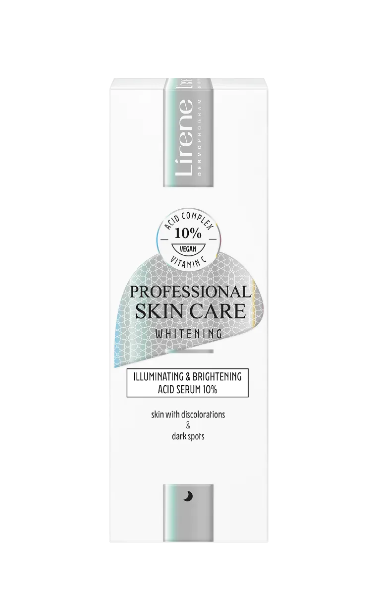 Ser facial 10% acid cu efect de decolorare a hiperpigmentarilor Whitening, 30ml, Lirene — preț și oferte