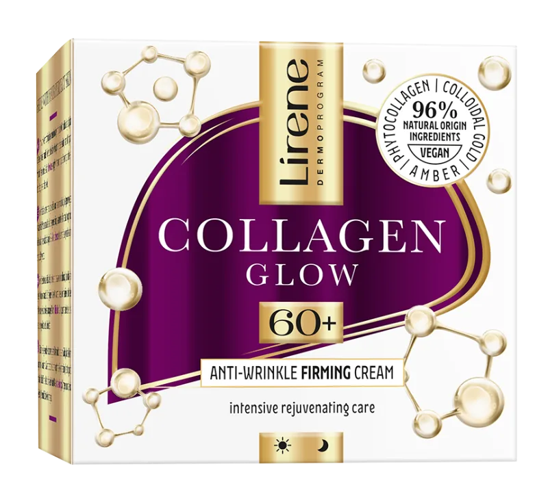 Crema anti-rid efect de fermitate 60+ Collagene Glow, 50ml, Lirene — preț și oferte