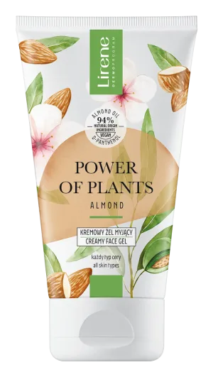 Gel cremos pentru curatare faciala Migdale Power Of Plants, 150ml, Lirene
