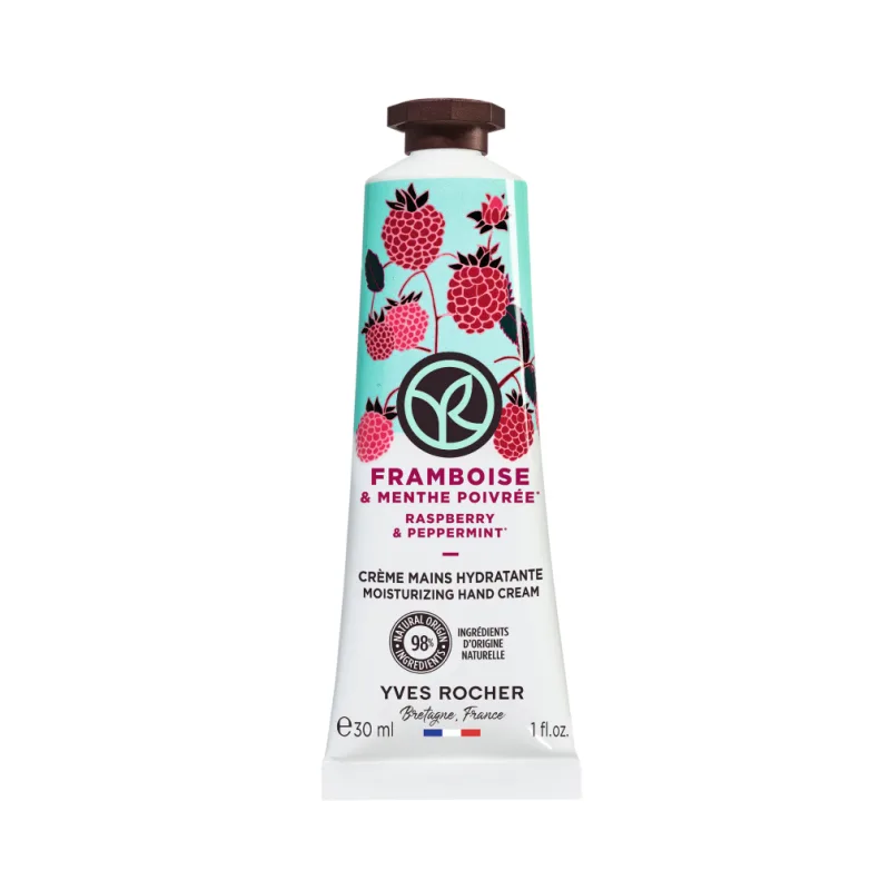 Crema pentru maini cu zmeura si menta piperata, 30ml, Yves Rocher — preț și oferte