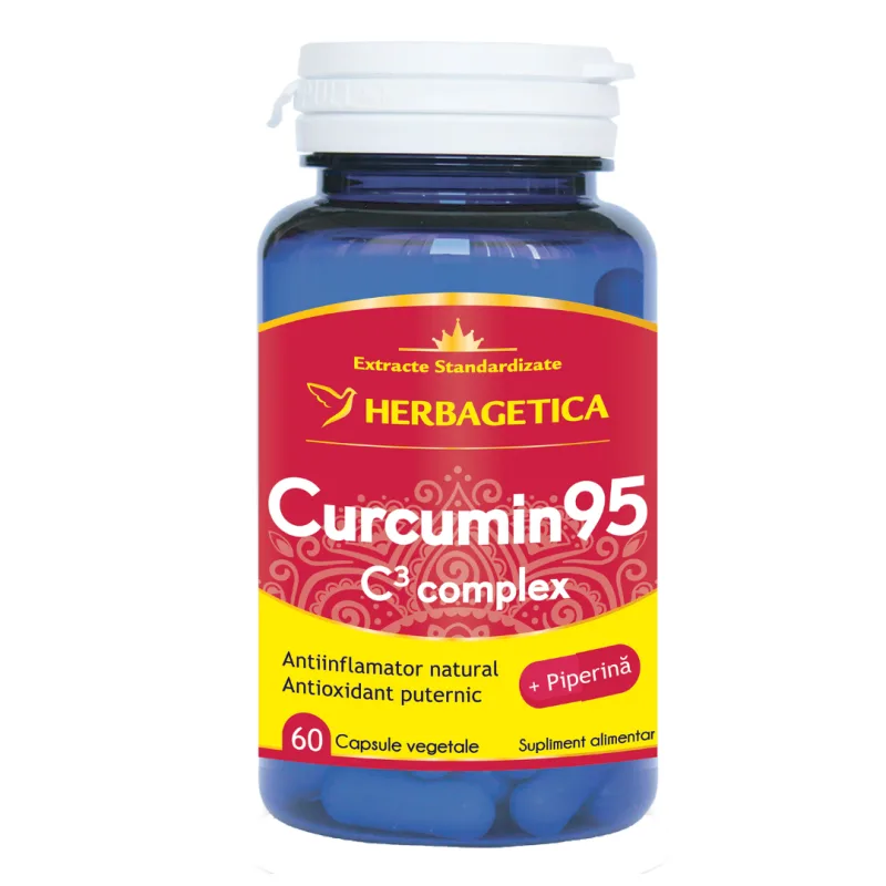 Curcumin 95 C3 Complex, 60 capsule, Herbagetica — preț și oferte