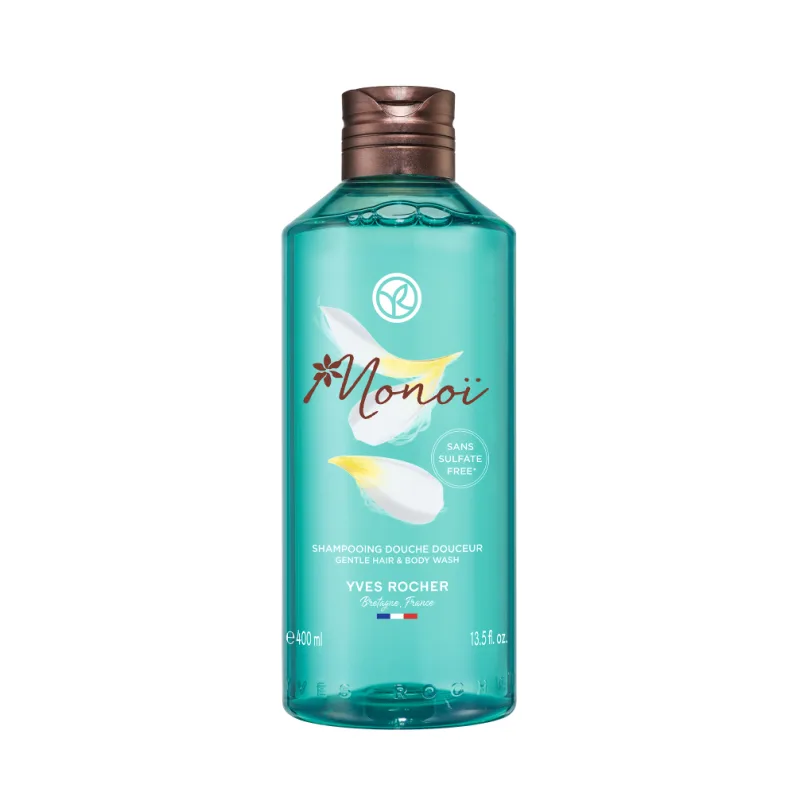 Sampon si gel de dus pentru corp si par Monoi, 400ml, Yves Rocher — preț și oferte