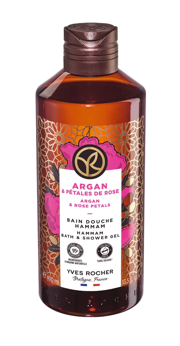 Gel de dus Argan & Trandafir bio din Maroc, 400ml, Yves Rocher — preț și oferte