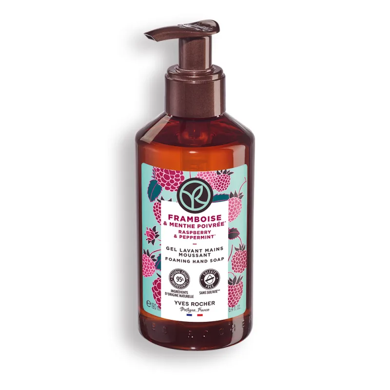 Gel pentru spalarea mainilor Zmeura & Menta Piperata, 190ml, Yves Rocher — preț și oferte