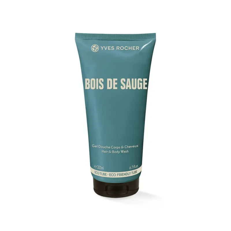 Gel sampon pentru par si corp Bois de Sauge, 200ml, Yves Rocher — preț și oferte