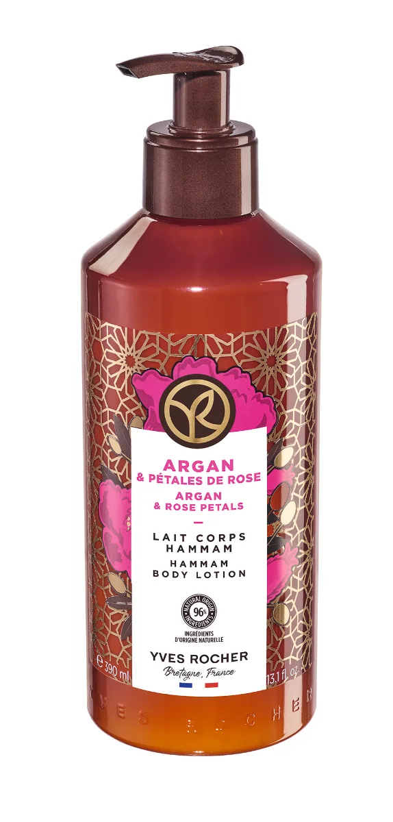 Lapte de corp cu argan si trandafir bio, 390ml, Yves Rocher — preț și oferte