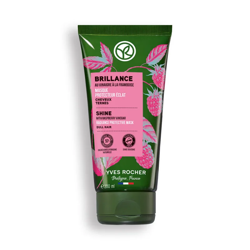 Masca pentru stralucirea parului cu otet de zmeura, 200ml, Yves Rocher — preț și oferte