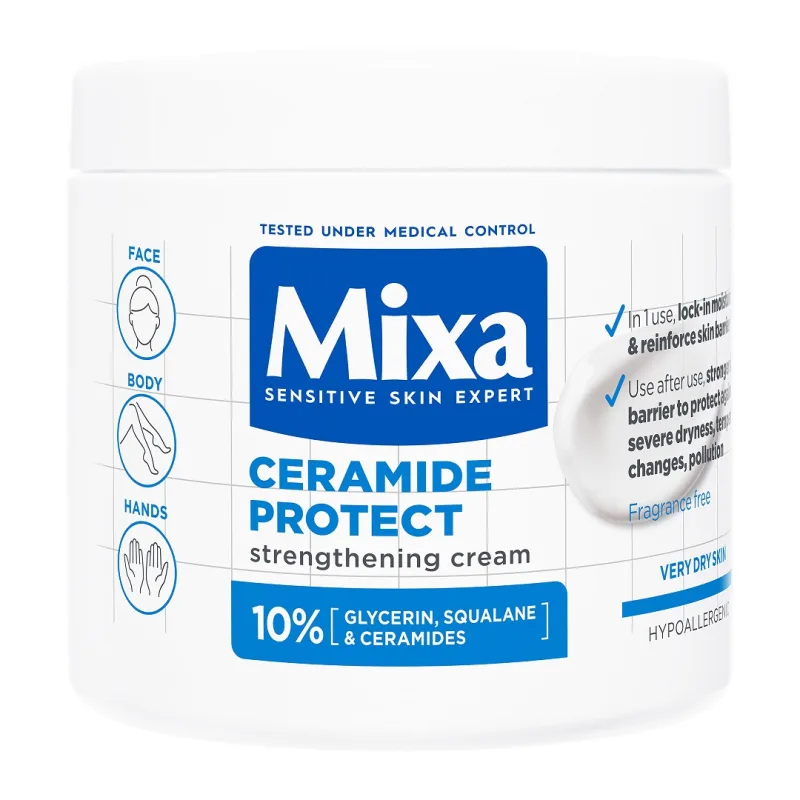 Crema cu efect fortifiant pentru fata si corp Ceramide Protect, 400 ml, Mixa — preț și oferte
