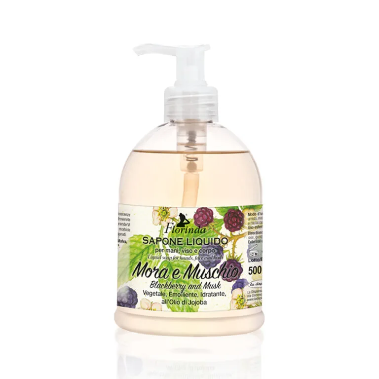 Sapun lichid vegetal hidratant cu mure si mosc si ulei de jojoba, 500ml, Florinda — preț și oferte