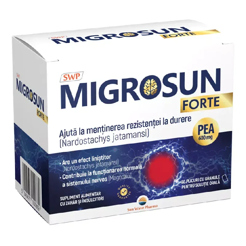Migrosun Forte, 30 plicuri cu granule pentru solutie orala, Sun Wave SUN WAVE PHARMA — preț și oferte